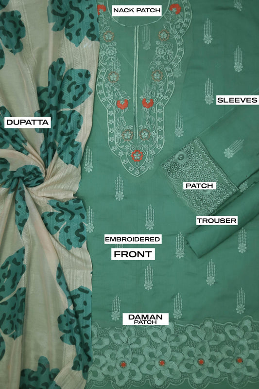 MARIA . B  Embroidered Lawn Suit 3 Piece