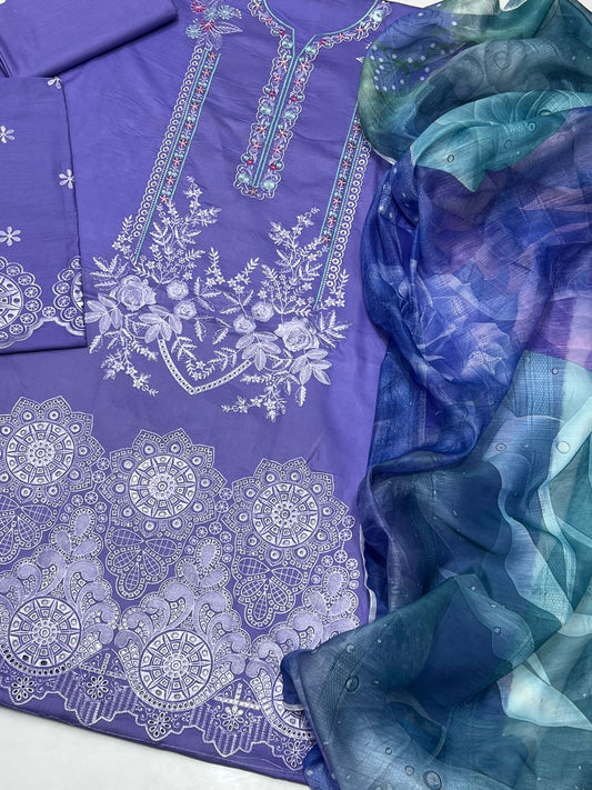 Embroidered Lawn Suit Summer Collection 3 Piece
